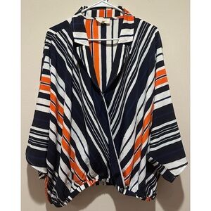 Melló Day‎ Women’s Open Front Blouse Size 3X